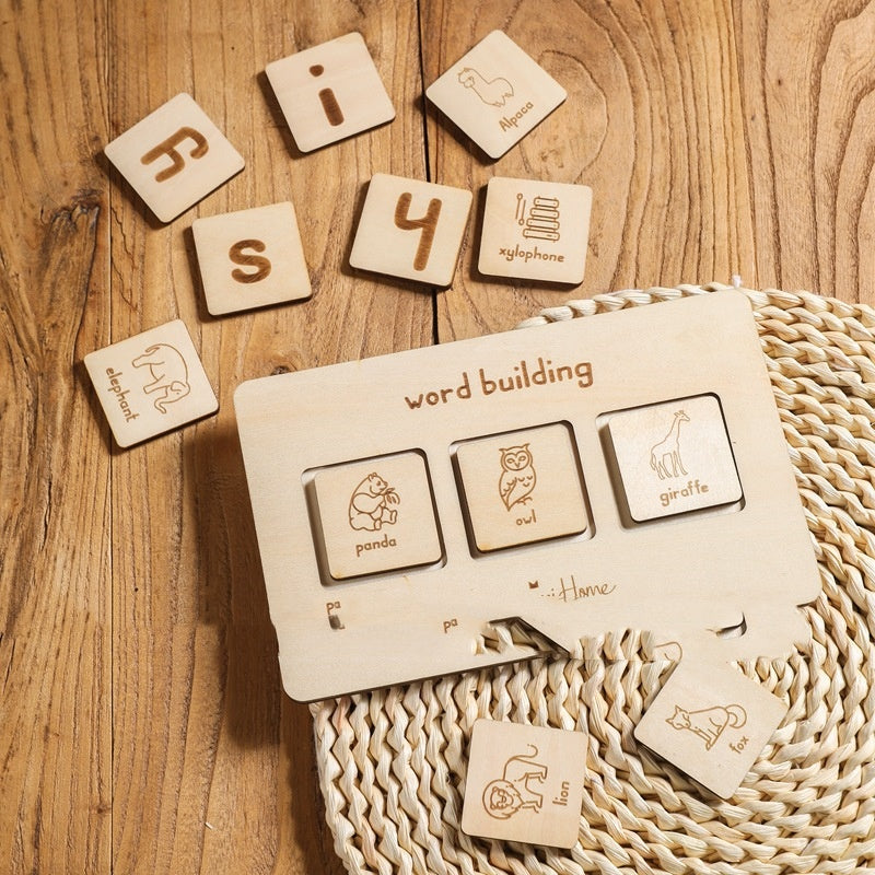 Montessori Early Education Wooden English Word Board