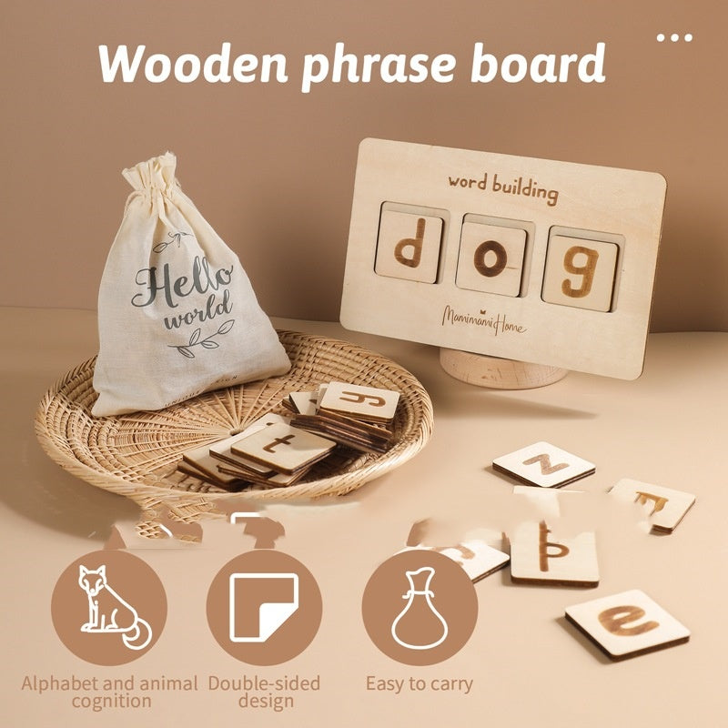 Montessori Early Education Wooden English Word Board