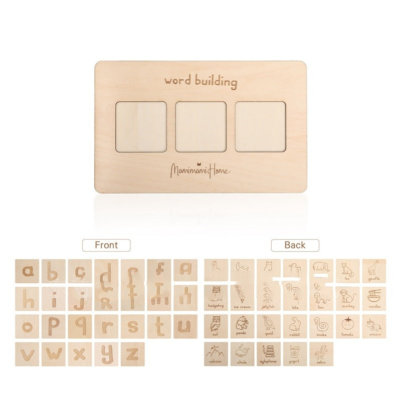 Montessori Early Education Wooden English Word Board